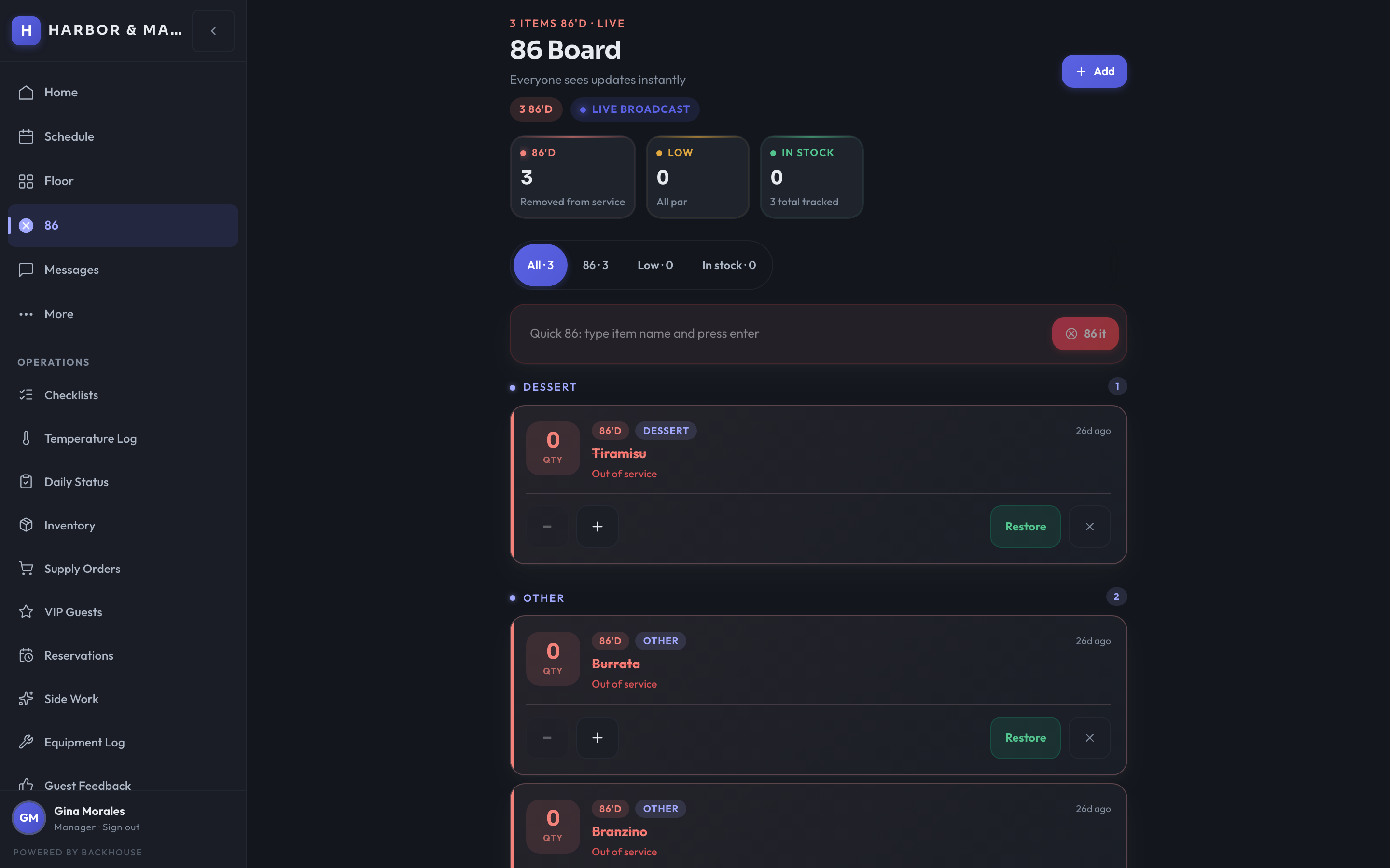 Live 86 board