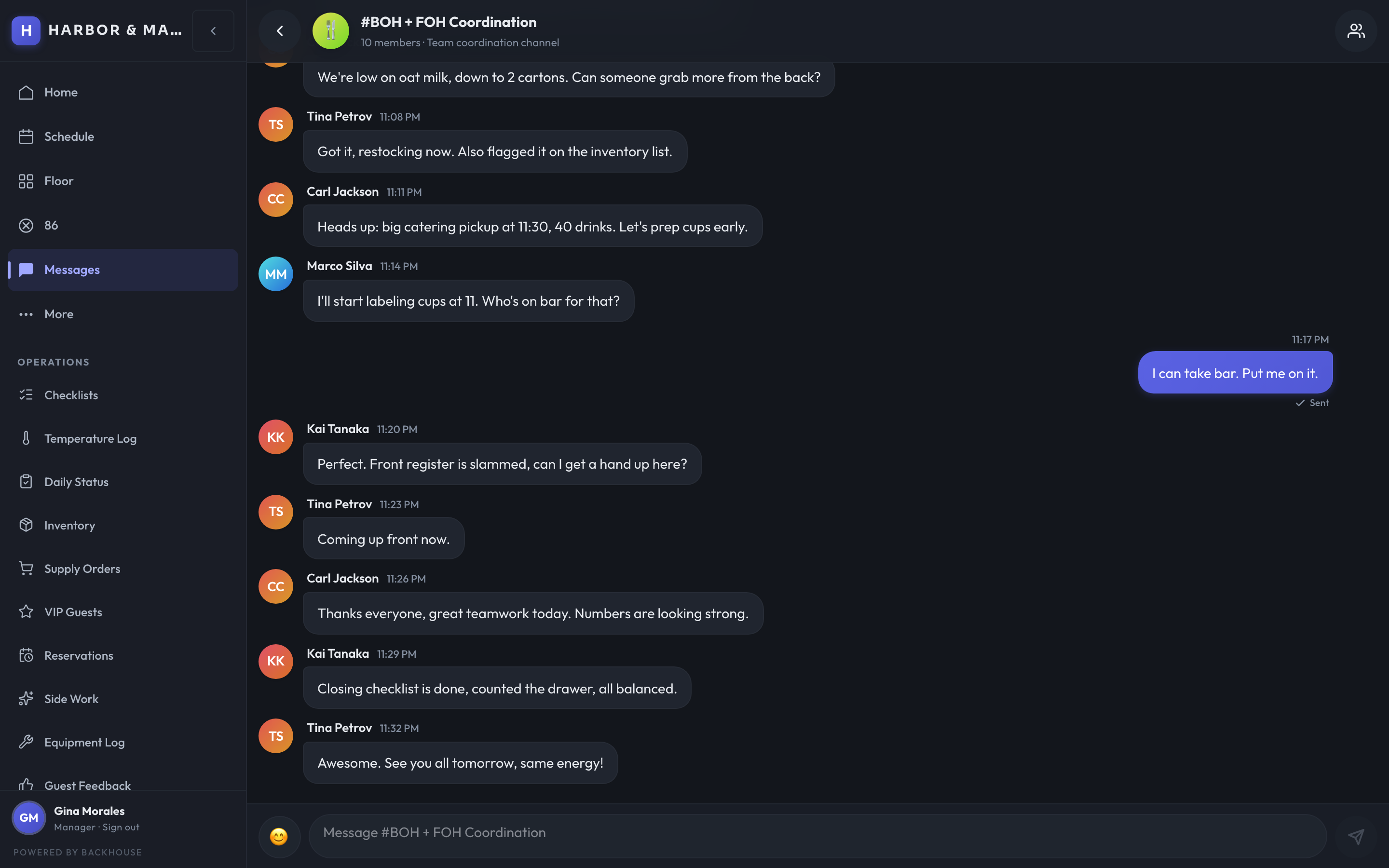 Team messaging