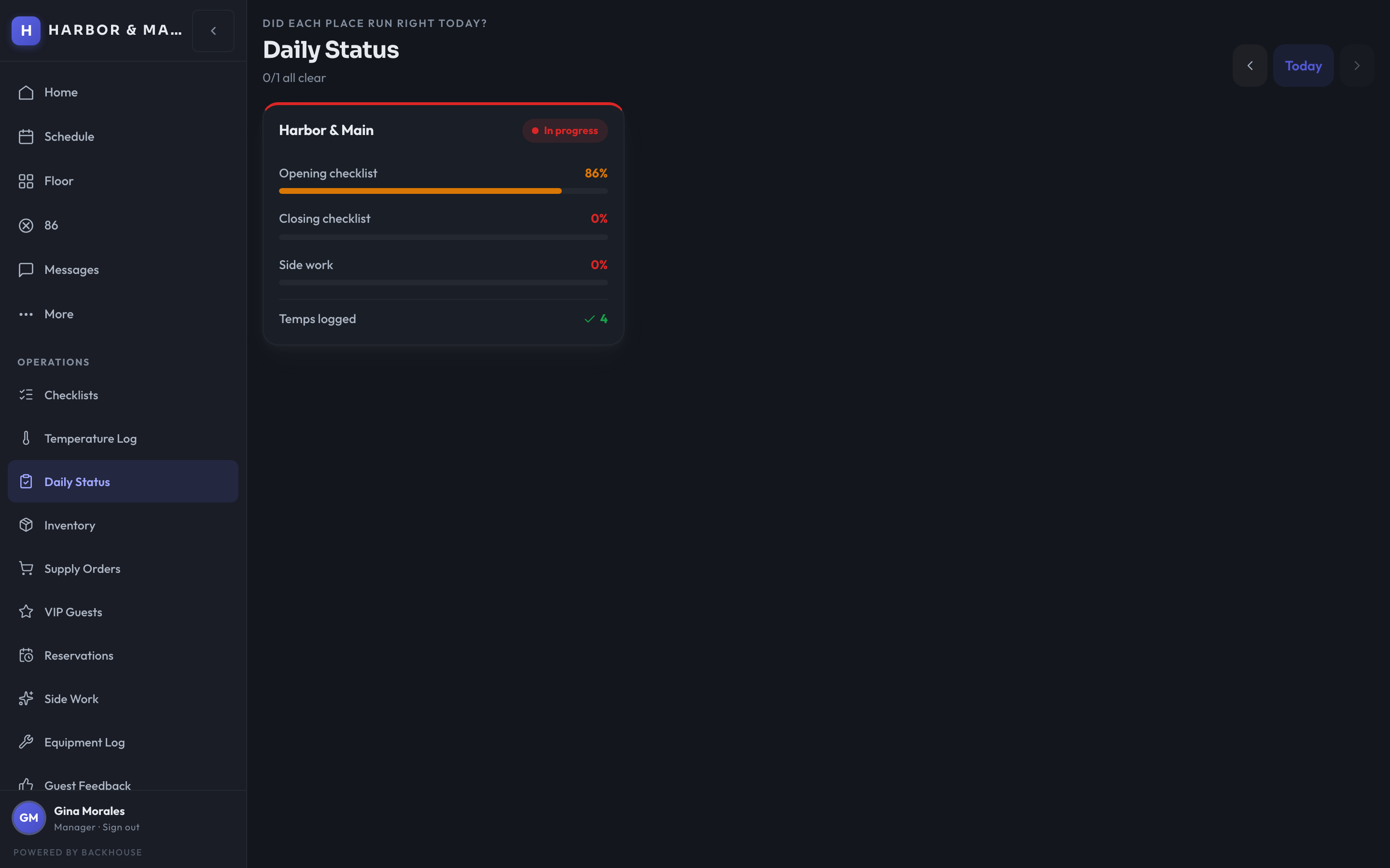 Multi-location owner completion view